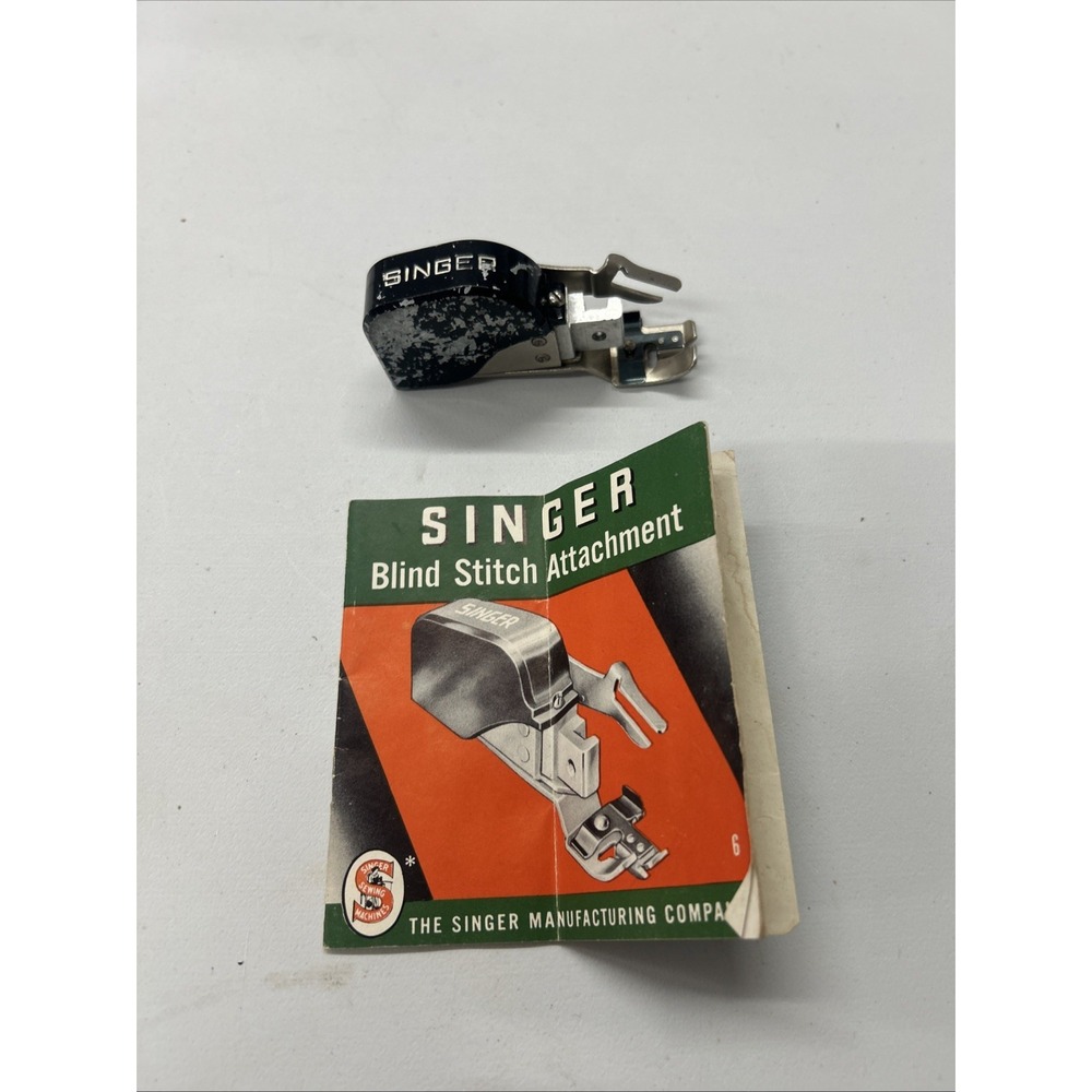 Vintage 1949 Singer Blind Stitch Attachment No. 160616 Original Manual No Screw